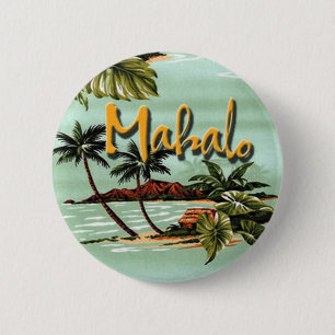 Mahalo hawaiische Insel Button
