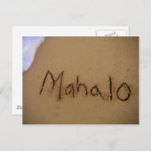 Mahalo in Sand Postcard Postkarte (Vorne/Hinten)