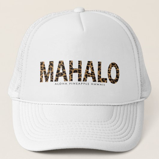 MAHALO Leopard Pattern Truckerkappe (Vorderseite)