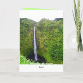 Mahalo Nui Loa, Hawaii, Akaka Fälle, Karte (Rückseite)