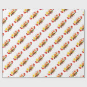 Mahalo Plumeria Geschenkpapier (Flach)