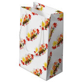 Mahalo Plumeria Kleine Geschenktüte (Rückseite Schrägansicht)