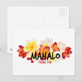 Mahalo Plumeria Postkarte (Vorne/Hinten)