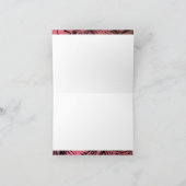 Mahalo-Rosa-Kalligraphie-Schrift Dankeskarte (Innenseite)