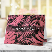 Mahalo-Rosa-Kalligraphie-Schrift