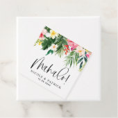 Mahalo Tropical Blume and Greenerity Wedding Geschenkanhänger (Beispiel)