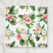 Mahalo Tropical Blume and Greenerity Wedding Geschenkanhänger (Rückseite)