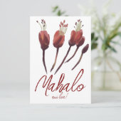 Mahalo Uhiuhi Blossom Rare Native Hawaiian Elegant Dankeskarte (Stehend Vorderseite)