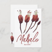 Mahalo Uhiuhi Blossom Rare Native Hawaiian Elegant Dankeskarte (Vorne/Hinten)