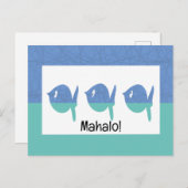 Mahalo Vielen Dank Postkarte (Vorne/Hinten)