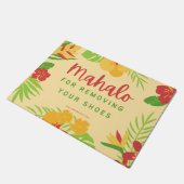 MAHALO ZUM ENTFERNEN IHRER SCHUHE - TÜR MAT RUG FUßMATTE (Schrägansicht)