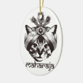 Maharaja Cat Keramik Ornament (Links)