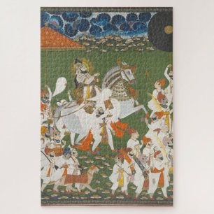 Maharana Bhim Singh in Procession Indian Art Puzzle
