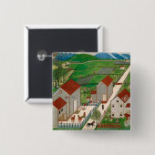 Mahatango Tal-Bauernhof, Ende des 19. Jahrhunderts Button (Vorne & Hinten)