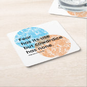 Mahatma Gandhi Angst und Cowardice Quotes Rechteckiger Pappuntersetzer (angewinkelt)