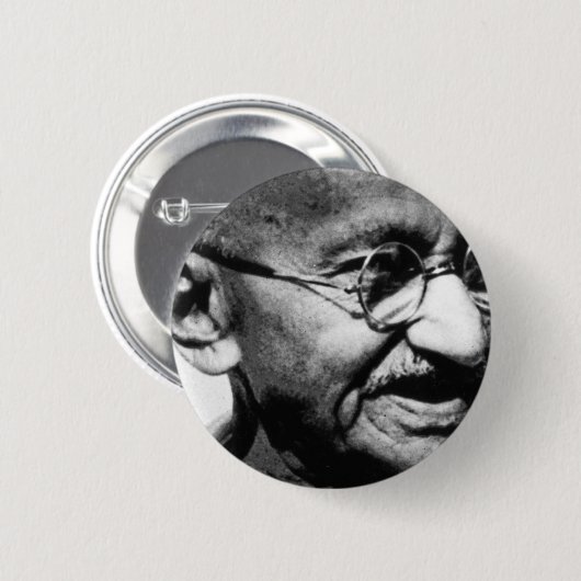 Mahatma Gandhi Button (Vorne & Hinten)