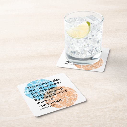 Mahatma Gandhi Conscience Quotes Rechteckiger Pappuntersetzer (Vor Ort)