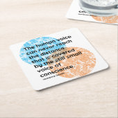 Mahatma Gandhi Conscience Quotes Rechteckiger Pappuntersetzer (angewinkelt)