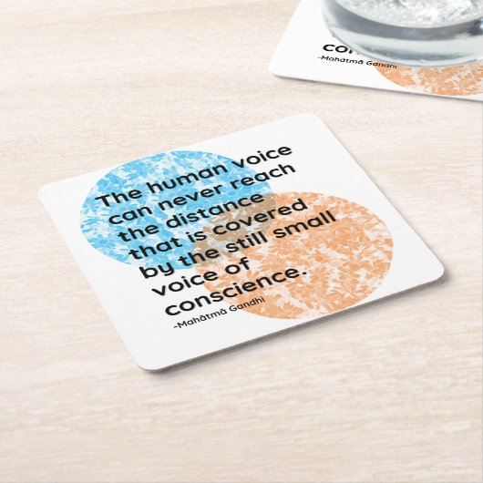 Mahatma Gandhi Conscience Quotes Rechteckiger Pappuntersetzer (angewinkelt)