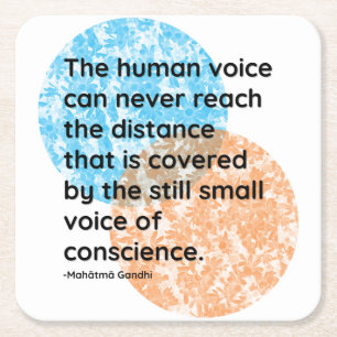 Mahatma Gandhi Conscience Quotes Rechteckiger Pappuntersetzer