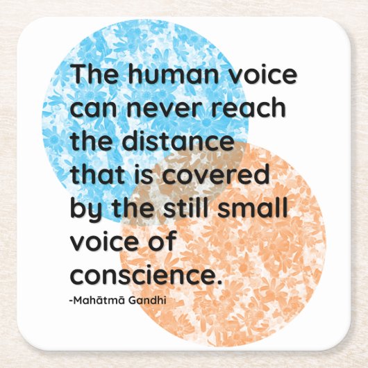 Mahatma Gandhi Conscience Quotes Rechteckiger Pappuntersetzer (Vorderseite)