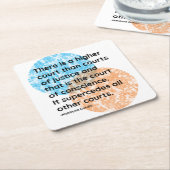 Mahatma Gandhi Conscience Quotes Rechteckiger Pappuntersetzer (angewinkelt)