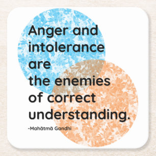 Mahatma Gandhi Enemies Quotes Rechteckiger Pappuntersetzer