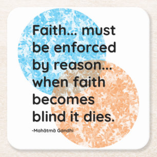 Mahatma Gandhi Faith Quotes Rechteckiger Pappuntersetzer