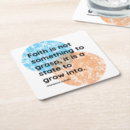Mahatma Gandhi Faith Quotes Rechteckiger Pappuntersetzer (angewinkelt)