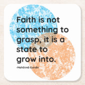 Mahatma Gandhi Faith Quotes Rechteckiger Pappuntersetzer (Vorderseite)