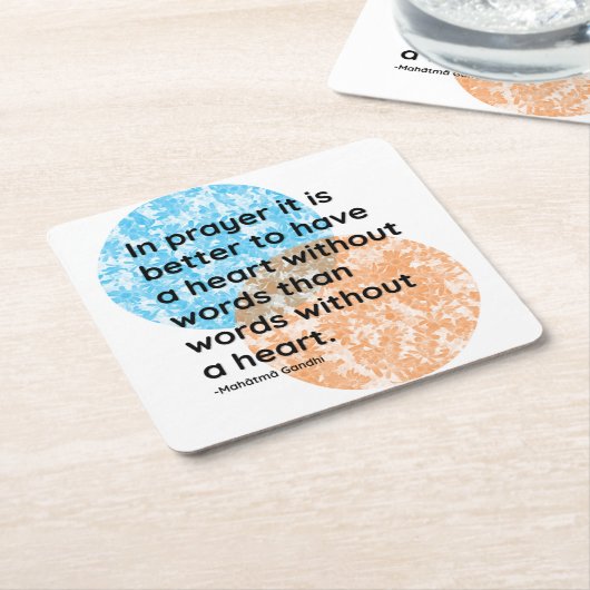 Mahatma Gandhi Gebetskommentare Rechteckiger Pappuntersetzer (angewinkelt)