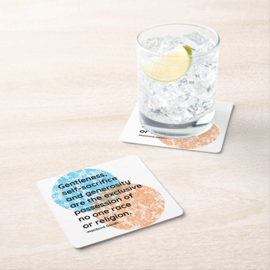 Mahatma Gandhi Gentleness Quotes Rechteckiger Pappuntersetzer (Vor Ort)