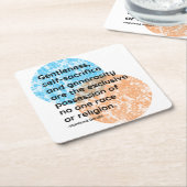 Mahatma Gandhi Gentleness Quotes Rechteckiger Pappuntersetzer (angewinkelt)