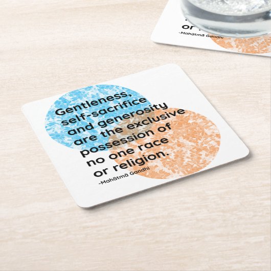 Mahatma Gandhi Gentleness Quotes Rechteckiger Pappuntersetzer (angewinkelt)