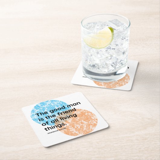 Mahatma Gandhi Good Man Quotes Rechteckiger Pappuntersetzer (Vor Ort)