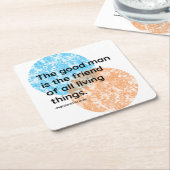 Mahatma Gandhi Good Man Quotes Rechteckiger Pappuntersetzer (angewinkelt)