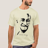 Mahatma Gandhi großer Bio T - Shirt (Vorderseite)