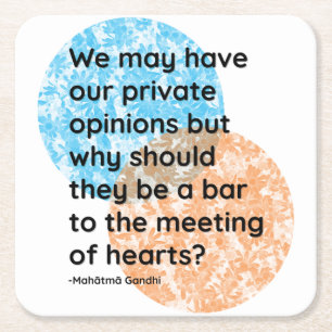 Mahatma Gandhi Heart Quotes Rechteckiger Pappuntersetzer