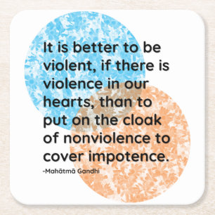 Mahatma Gandhi Heart Quotes Rechteckiger Pappuntersetzer