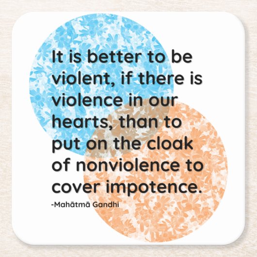 Mahatma Gandhi Heart Quotes Rechteckiger Pappuntersetzer (Vorderseite)