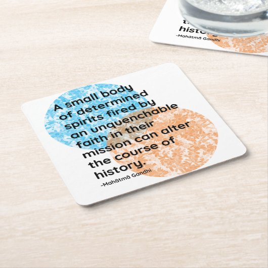 Mahatma Gandhi History Quotes Rechteckiger Pappuntersetzer (angewinkelt)