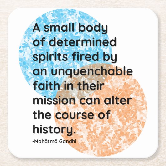 Mahatma Gandhi History Quotes Rechteckiger Pappuntersetzer (Vorderseite)