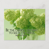 Mahatma Gandhi Inspiration Zitat "Be the change" Postkarte (Vorderseite)