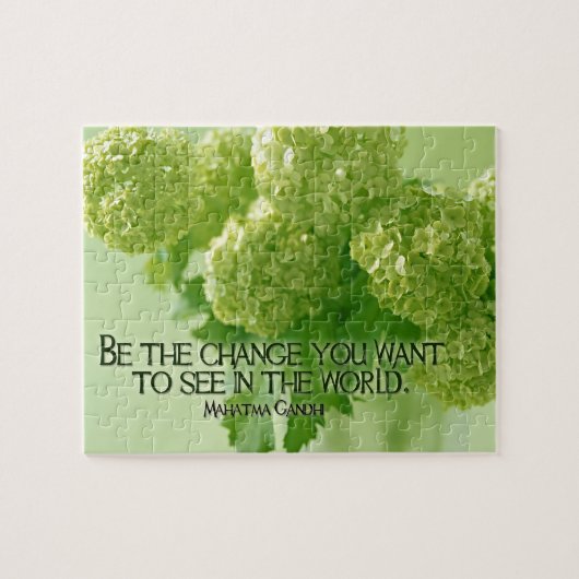 Mahatma Gandhi Inspiration Zitat "Be the change" Puzzle (Horizontal)