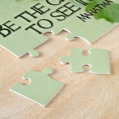 Mahatma Gandhi Inspiration Zitat "Be the change" Puzzle (Seite)