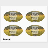 Mahatma Gandhi Inspiration Zitat "Live" Ovaler Aufkleber (Blatt)