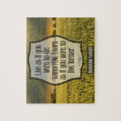 Mahatma Gandhi Inspiration Zitat "Live" Puzzle (Vertikal)