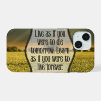 Mahatma Gandhi Inspirierender Spruch "Lebe"