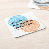 Mahatma Gandhi Liebe Live Quotes Rechteckiger Pappuntersetzer (angewinkelt)