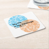 Mahatma Gandhi Life Quotes Rechteckiger Pappuntersetzer (angewinkelt)